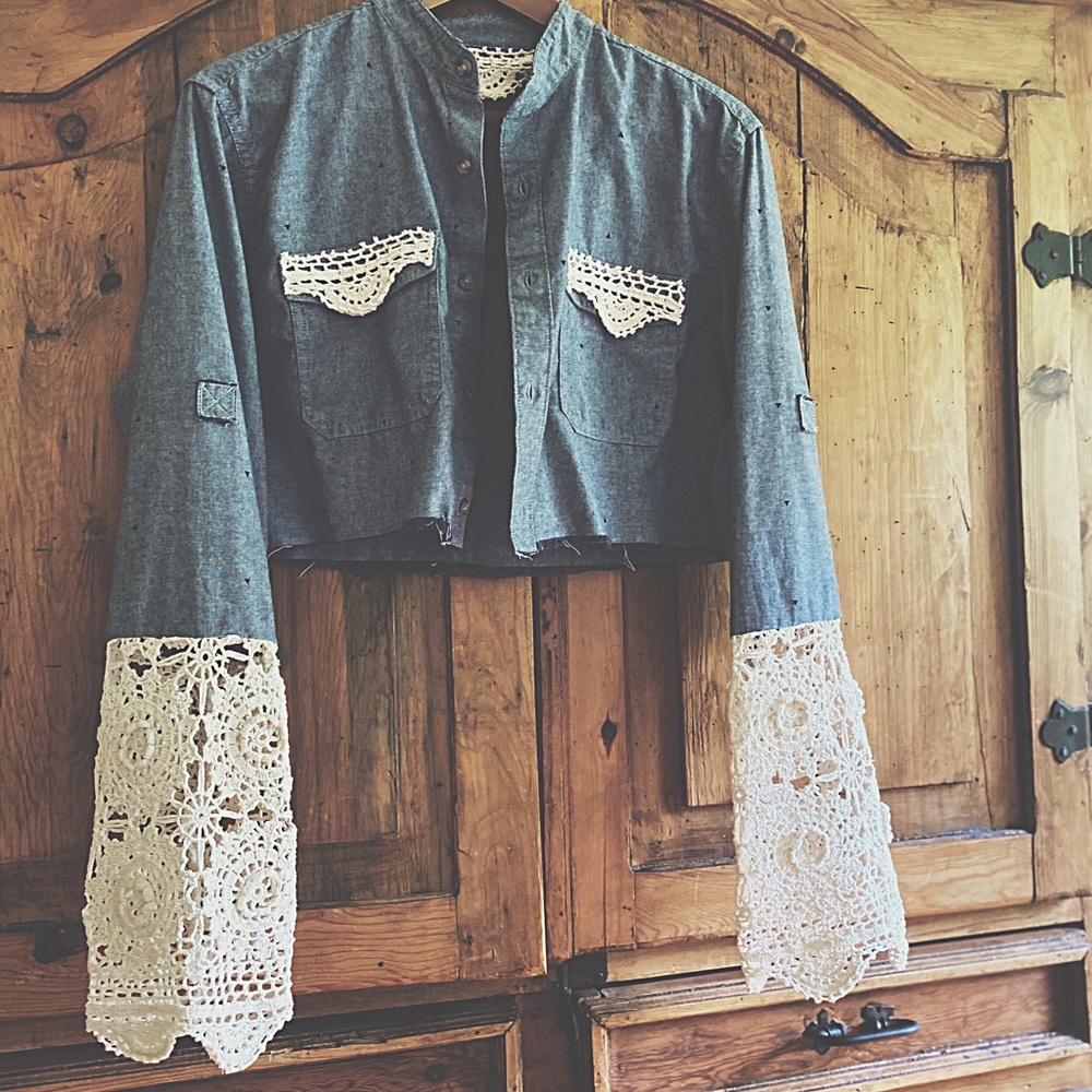 Jacket Macramé  Sleeve & wrap necklace HP🌵 - Picture 15 of 16
